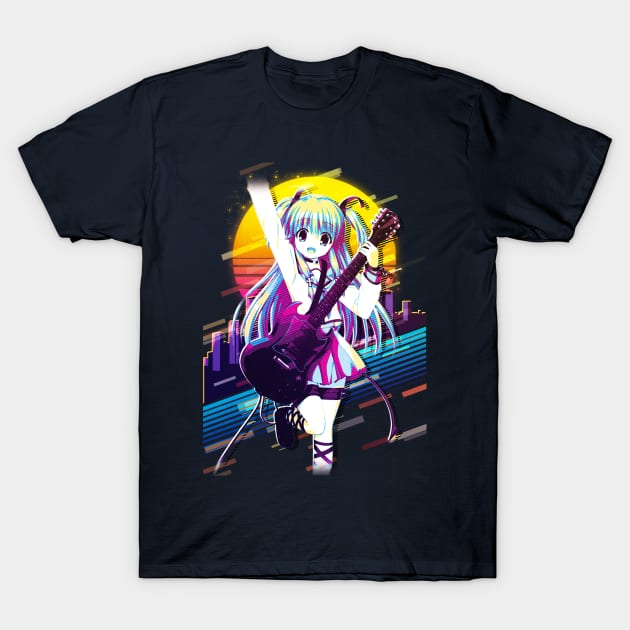 Yui - Angel Beats T-Shirt by 80sRetro